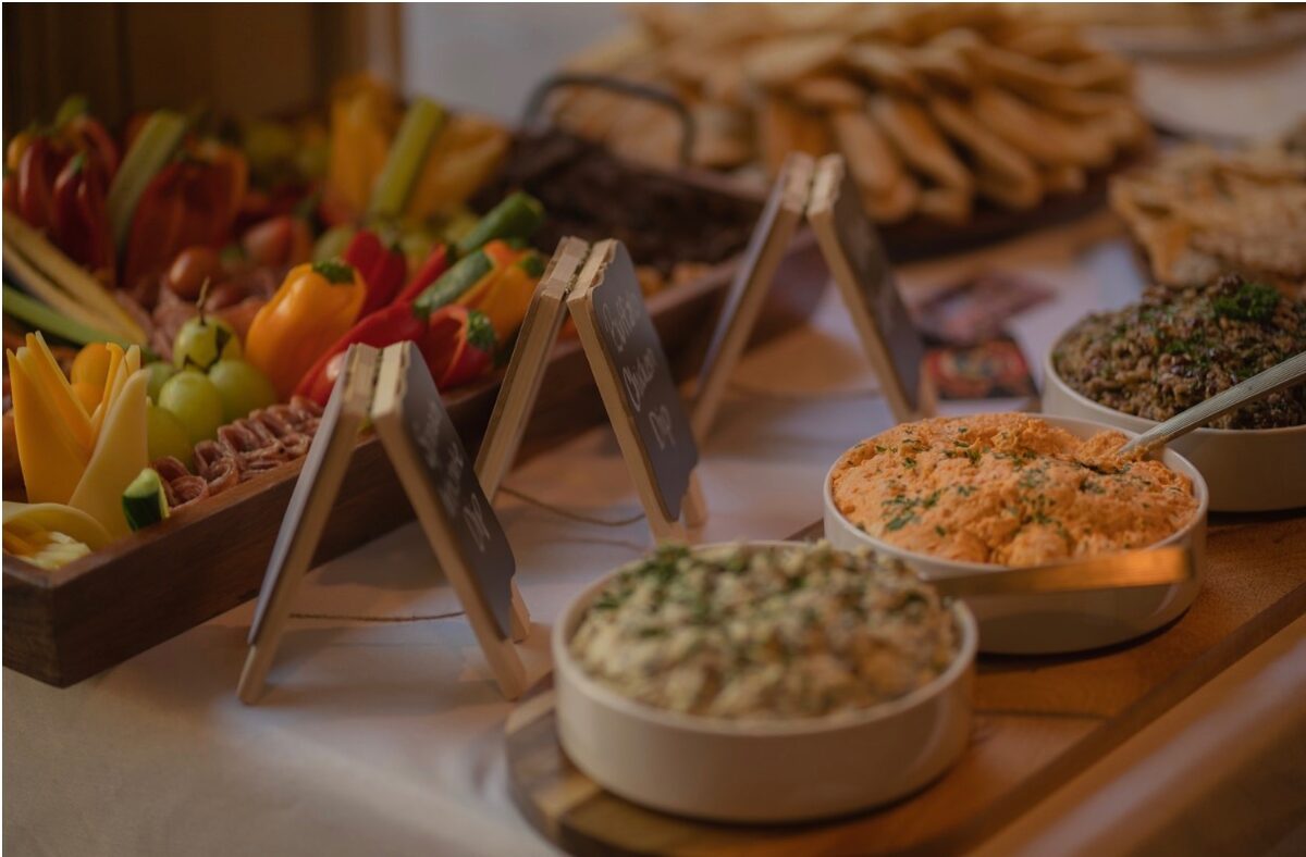 Grazing boards with chalkboard labels