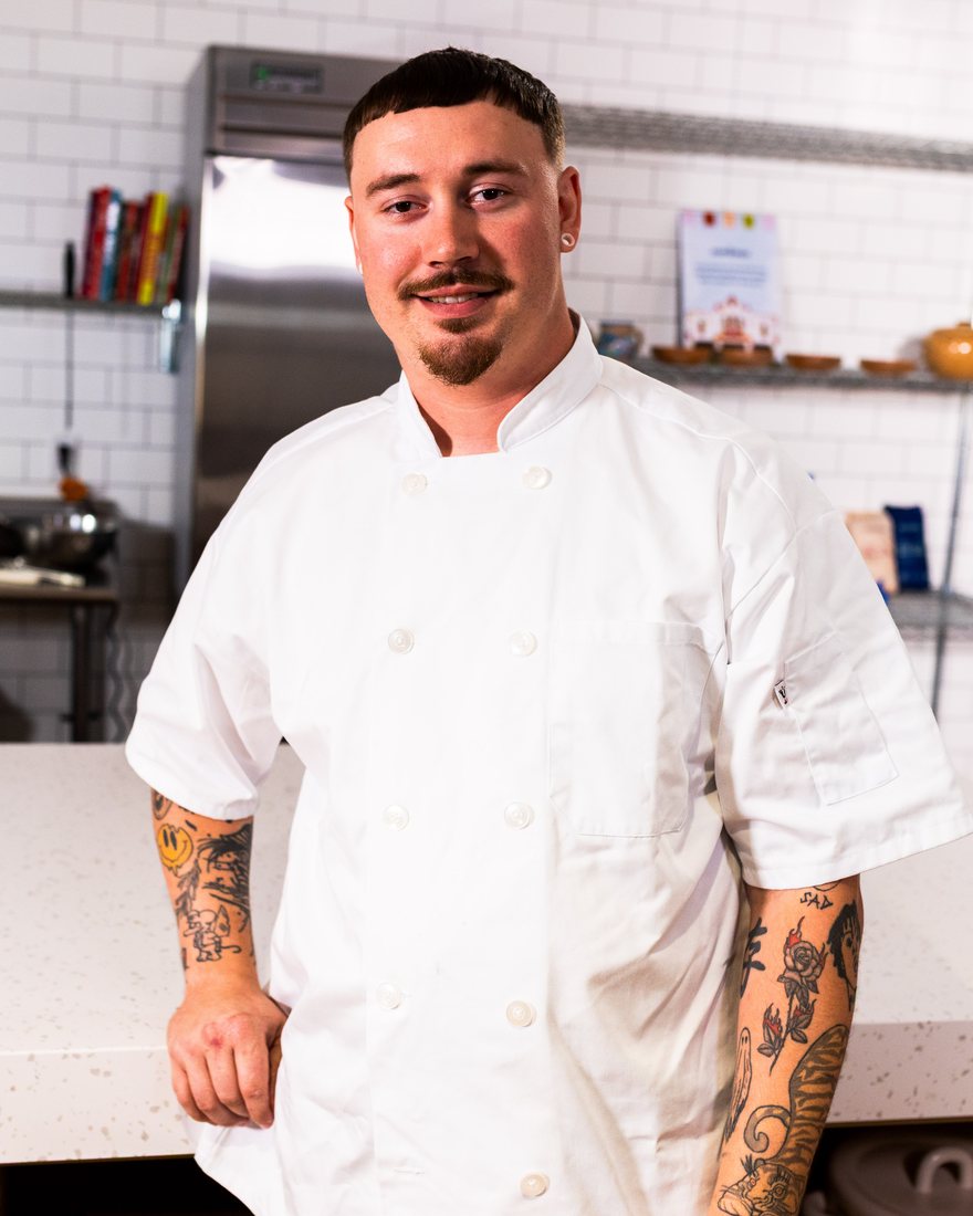 Chef Josh Perry in the LHC kitchen