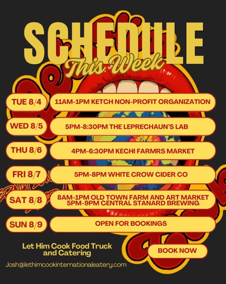 Let Him Cook food truck schedule for this week